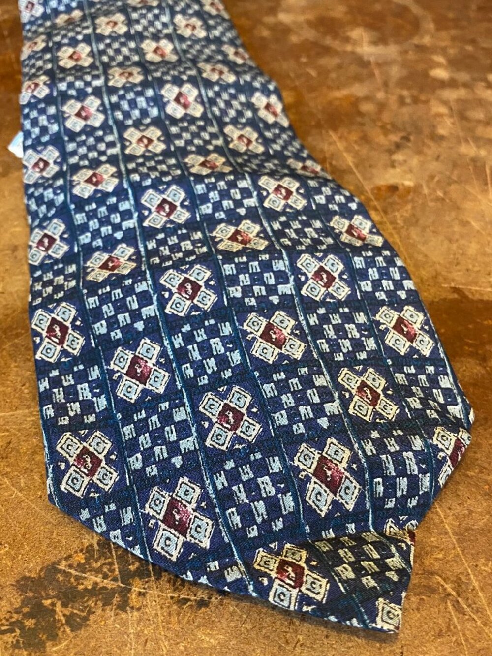 NWT Vintage Alfani 100% Silk Tie Necktie Made in Italy Cornflower Blue